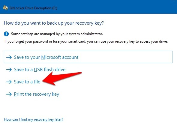 Proteggi con password File Cartelle Windows 10 Bitlocker Salva su file