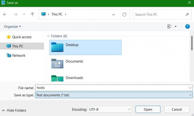 File host Windows Salva desktop