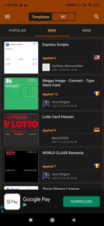 „Android Wallet Pass2u“ leidimai