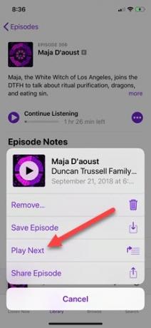 Podcast lejátszási lista létrehozása iOS rendszeren