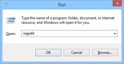 Åpne Windows -registret.