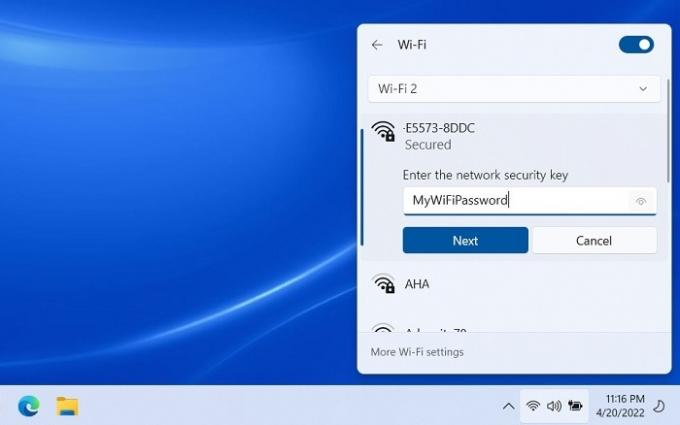 Cavo di rete Windows scollegato Nuova password di rete Wi-Fi