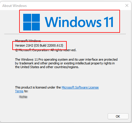 Windows versione Winver 2