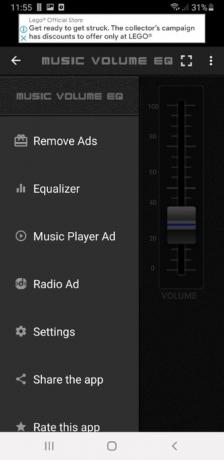Menu equalizzatore volume musica equalizzatore Android
