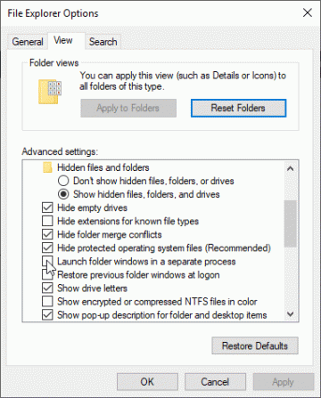 La nuova build di Windows utilizzerà un processo separato per le cartelle per impostazione predefinita
