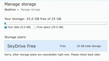 Come richiedere 25 GB di spazio di archiviazione SkyDrive finché dura