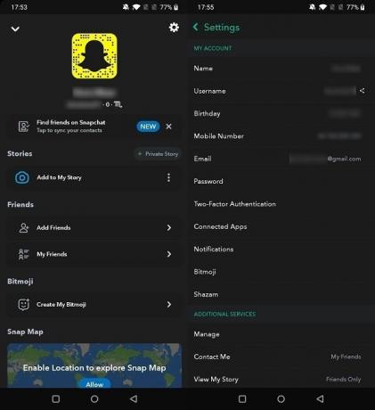 Hoe je de donkere modus Snapchat Android Forceer Snapchat