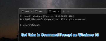 Как использовать командную строку с вкладками в Windows 10