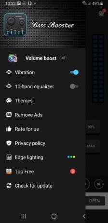 Android Equalizer Bass Booster-menu