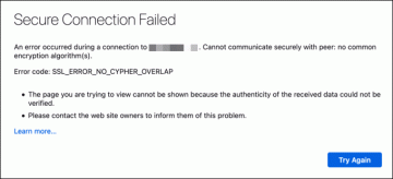 फ़ायरफ़ॉक्स में ssl_error_no_cypher_overlap त्रुटि को कैसे ठीक करें