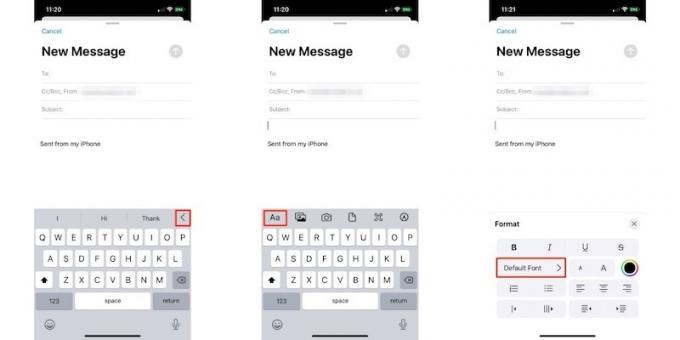 Installeer nieuwe lettertypen iOS13 Mail-app