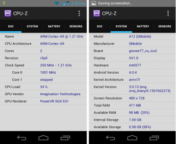 CPU-Z: gaukite išsamią informaciją apie „Android“ įrenginį