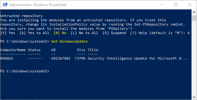 Ultimi problemi di aggiornamento di Windows Installa Powershell 2