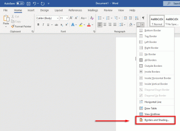 Kako vstaviti vodoravno črto v Microsoft Word