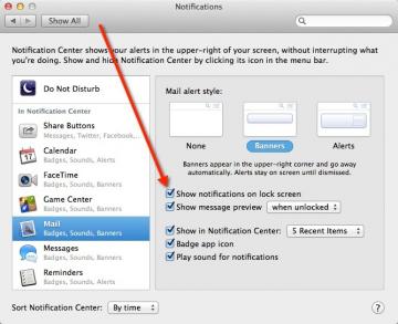 วิธีปิดการใช้งานการแจ้งเตือนบนหน้าจอล็อคใน OS X Mavericks
