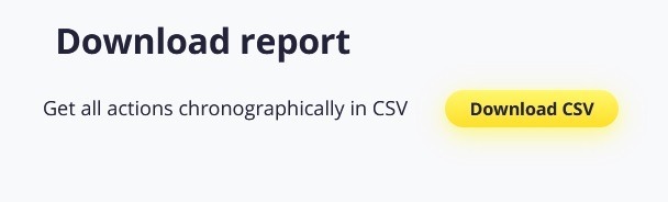 Вид кнопки «Загрузить CVS» на сайте Snoopreport.