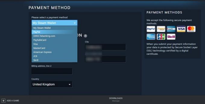 Steam לא עובד לפתוח תיקון Paypal