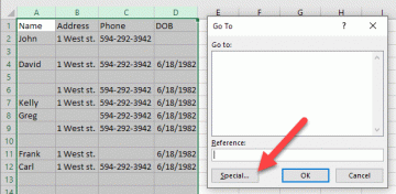 როგორ წაშალოთ ცარიელი ხაზები Excel- ში
