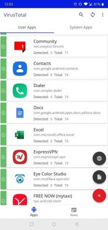Come scansionare i file Apk per virus Virustotal Mobile App