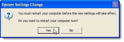 הפעלה מחדש של המחשב