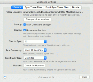 Quicksand: Synchronisieren Sie Ihre zuletzt geöffneten Dateien automatisch [Mac]