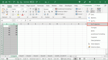Как сравнить два столбца в Microsoft Excel