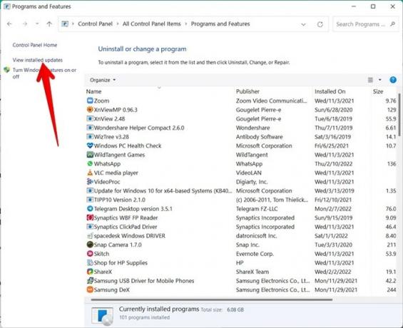 La barra delle applicazioni di Windows 11 non funziona Sicurezza Disinstalla gli aggiornamenti
