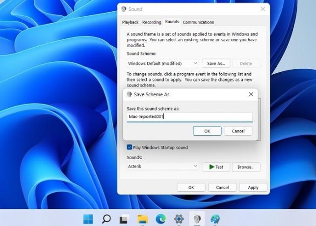 Schemi audio di Windows Schema audio di Windows 11 salvato