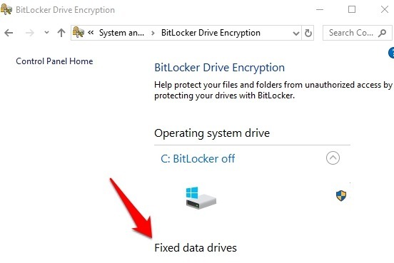 Proteggi con password File Cartelle Windows 10 Crittografia unità Bitlocker Unità dati fisse